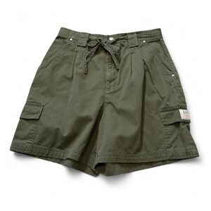 Vintage 90s Bill Blass Army Green Cargo Shorts, Women's Size 10